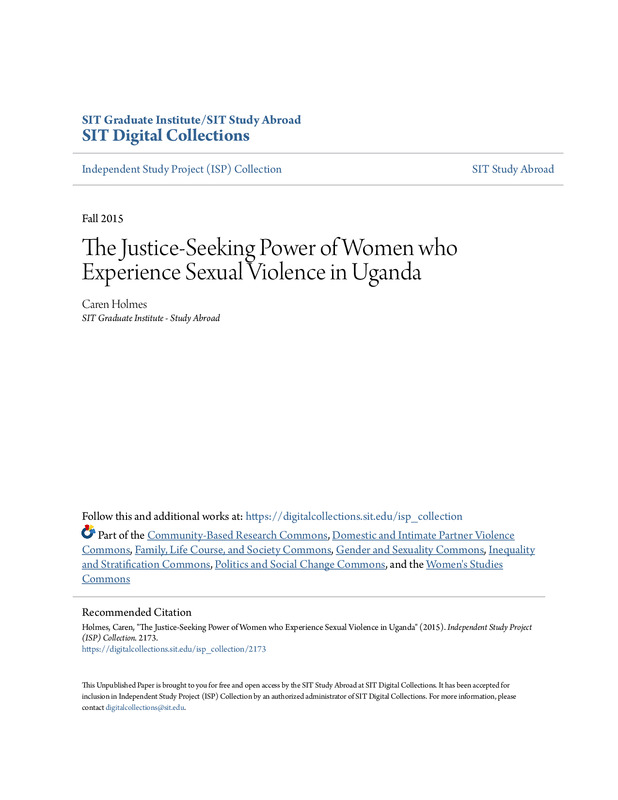The Justice-Seeking Power of Women Who Experience Sexual Violence in Uganda