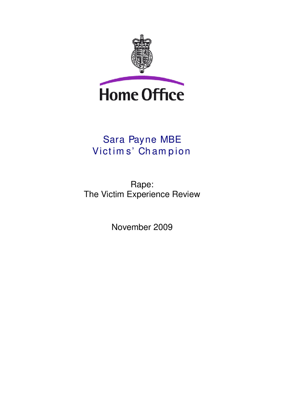 Rape: The Victim Experience Review 