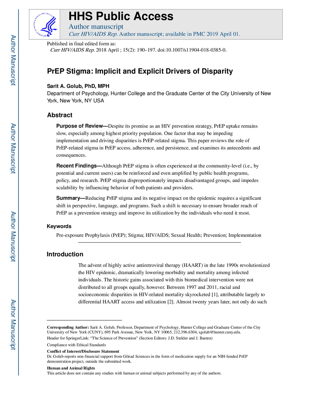 PrEP Stigma: Implicit and Explicit Drivers of Disparity