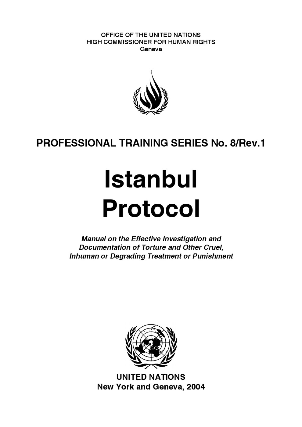 Istanbul Protocol: Manual on the Effective Investigation and Documentation of Torture and Other Cruel, Inhuman and Degrading Treatment or Punishment 